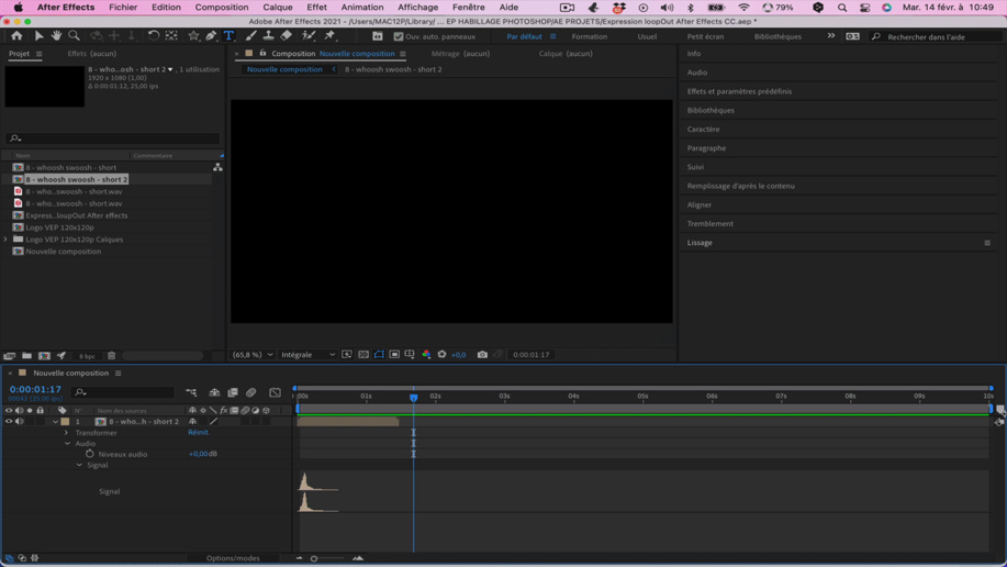 After Effects : Utiliser l'expression loopOut pour réaliser une boucle