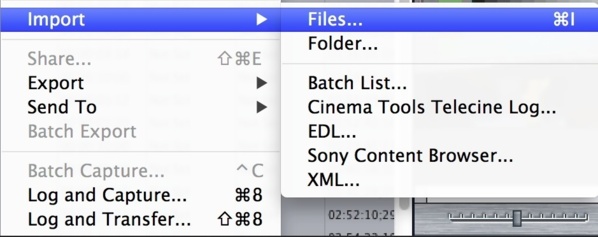Importer les médias des Caméras Sony F5 et F55