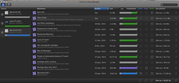 Test : Final Cut Library Manager