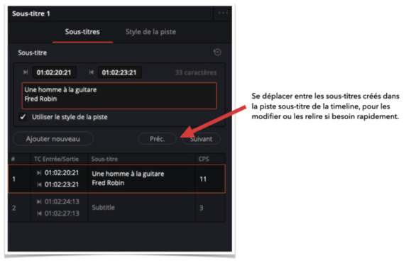 DaVinci Resolve : la gestion des sous-titres