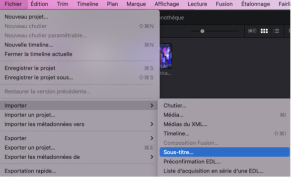 DaVinci Resolve : la gestion des sous-titres