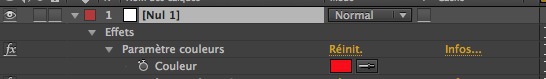 Options d'expressions : Paramètre couleurs.