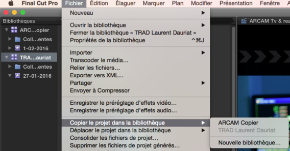 FCPX 10.2 : Déplacer ses projets sur un disque externe