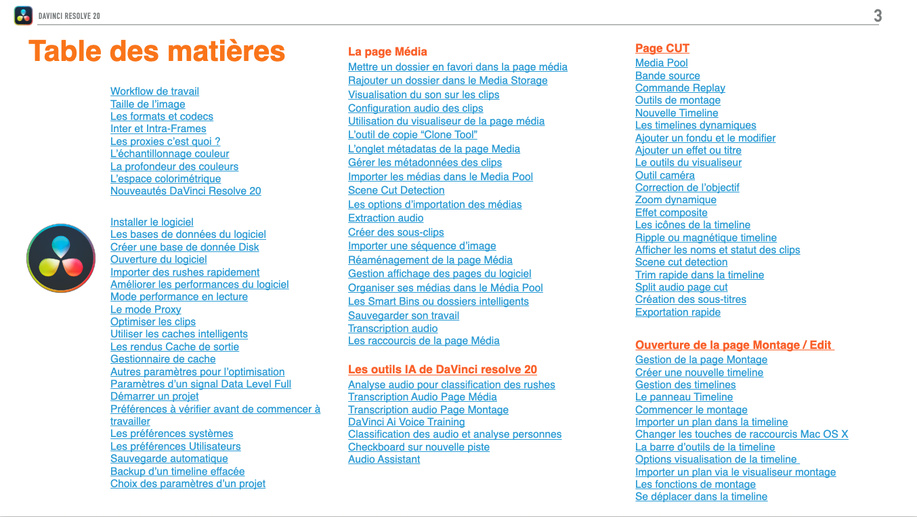 DAVINCI RESOLVE 20 : Se former à la Page Montage