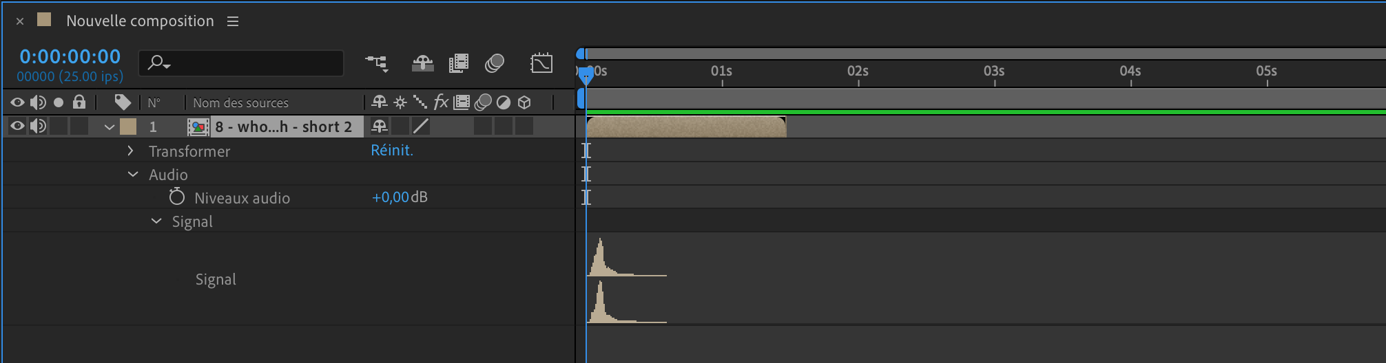 visualisation d'une piste son After Effects CC