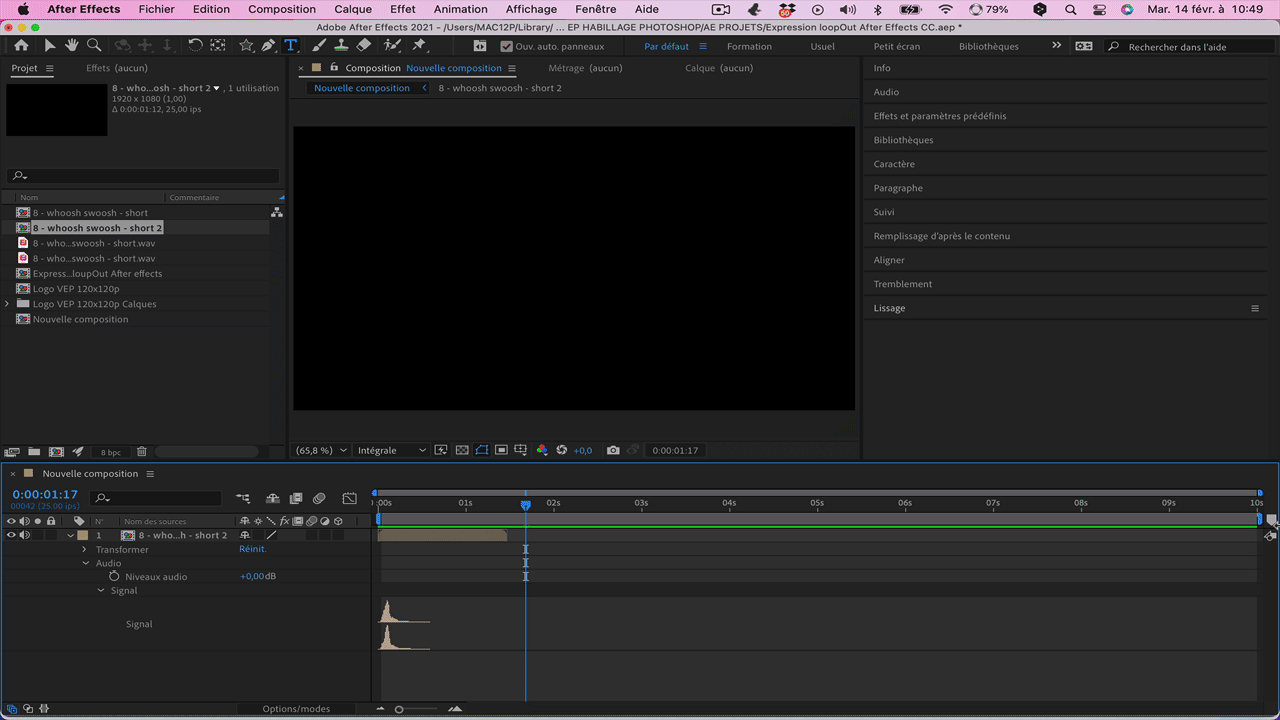 Gestion prévisualisation sous After Effects CC
