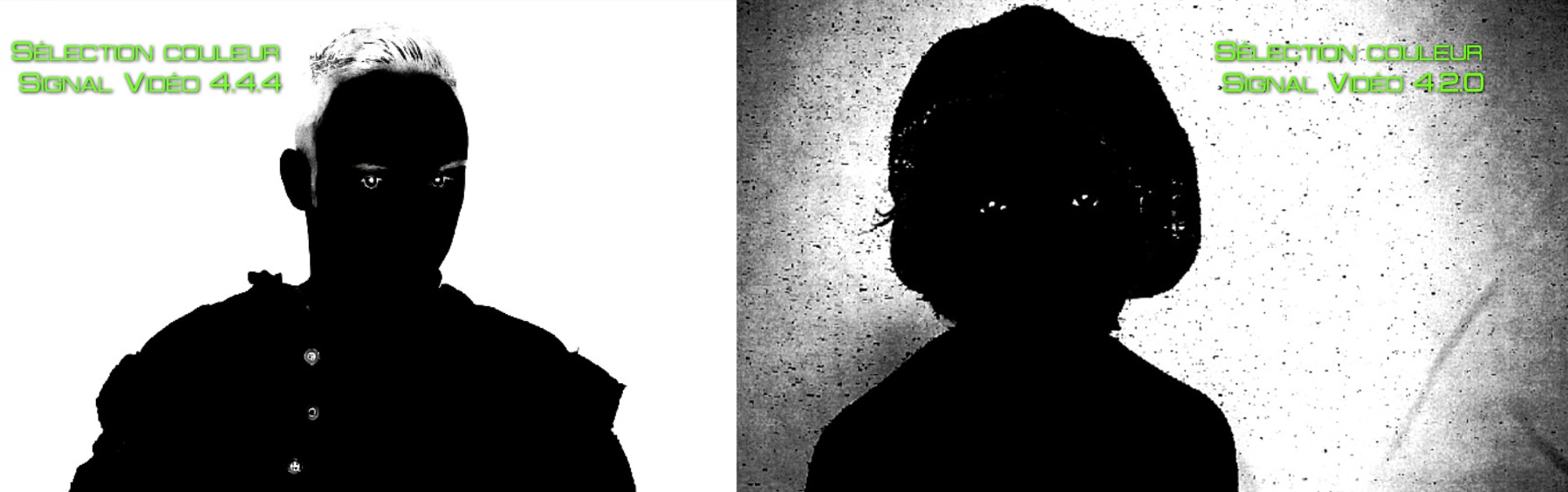 Comparaison de sélection couleur sur 2 échantillonnage couleur