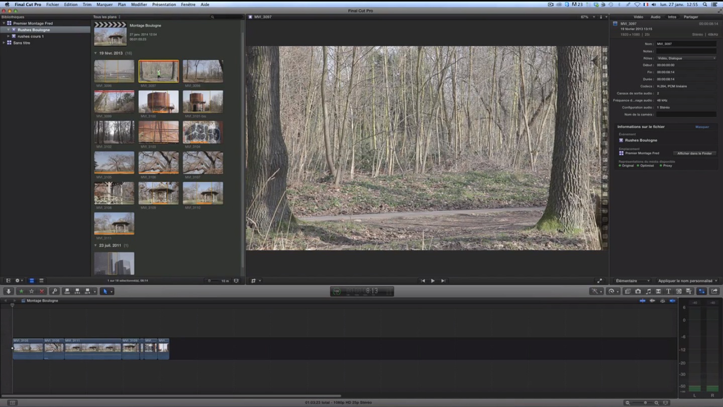 Apprendre la dernière version de FCPX 10.1.1