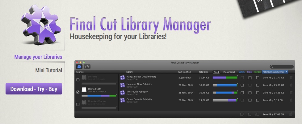 Test : Final Cut Library Manager