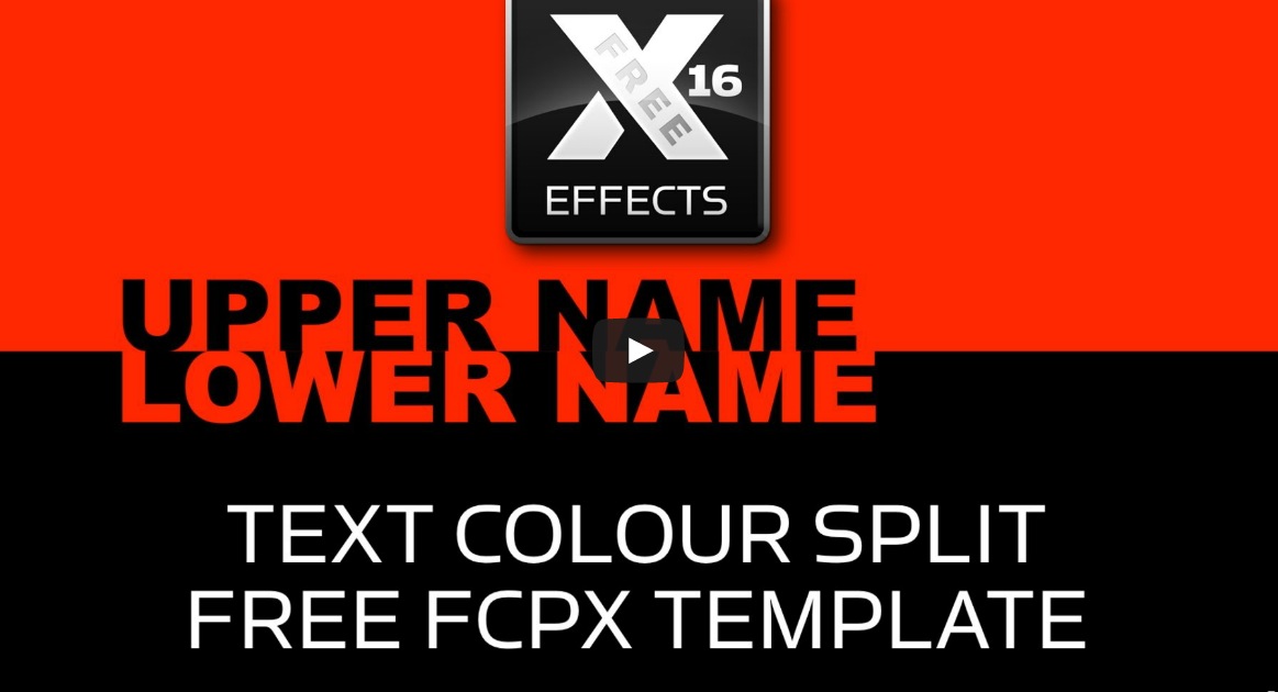 idustrial revolution : free fcpx template "Text Colour split"
