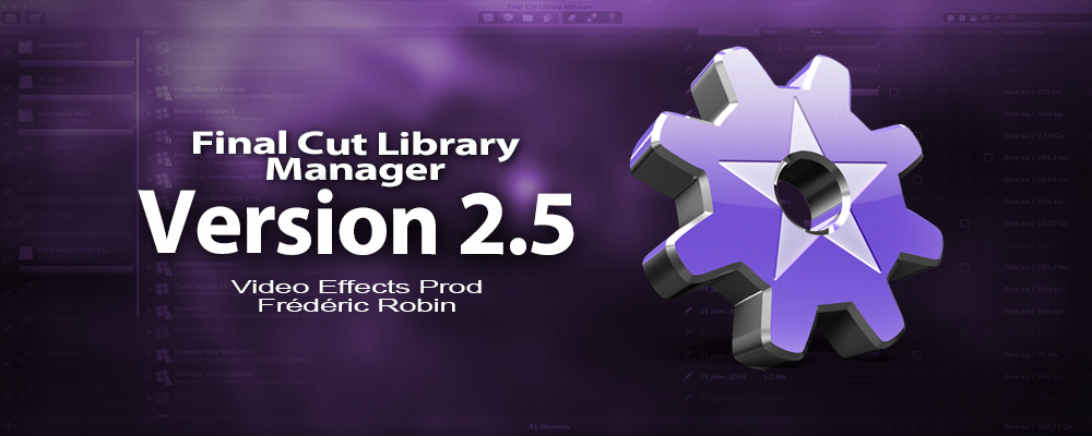 Final Cut Library Manager Version 2.5 d'Arctic Whitness