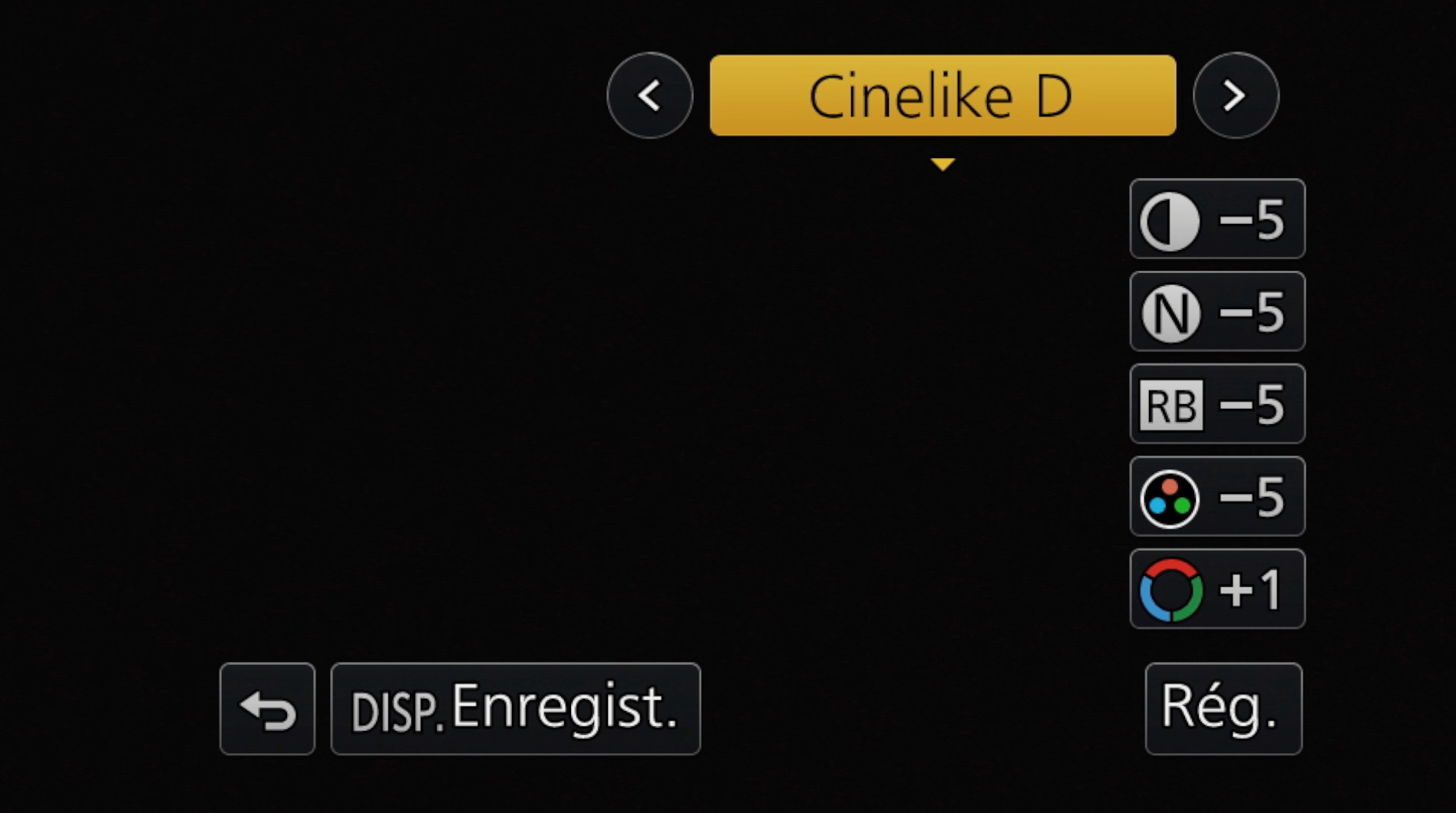 Réglages GH4 avec le Cinelike D