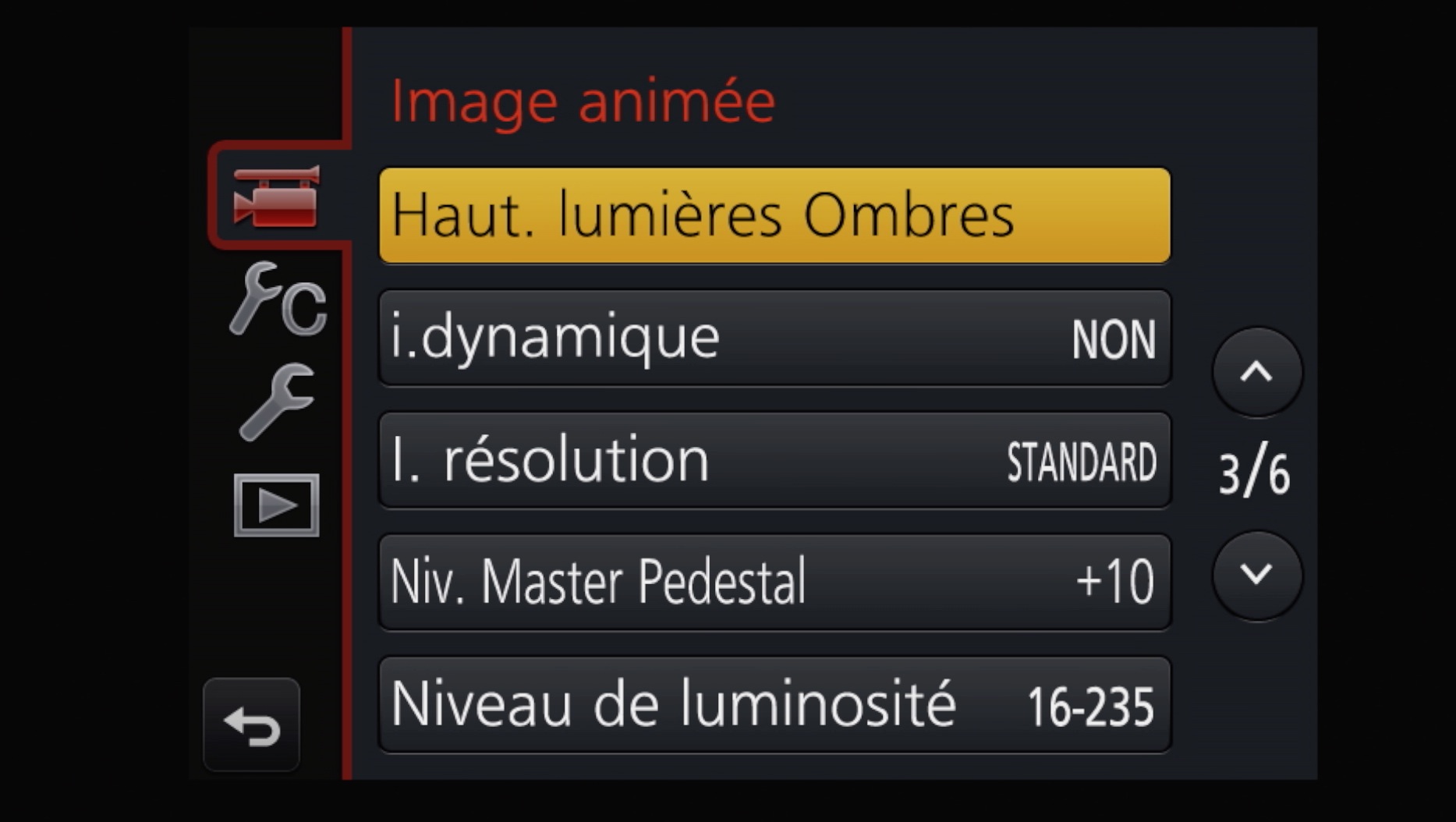 Réglages des hautes lumires et obres de l'image avec le GH4 de Panasonic