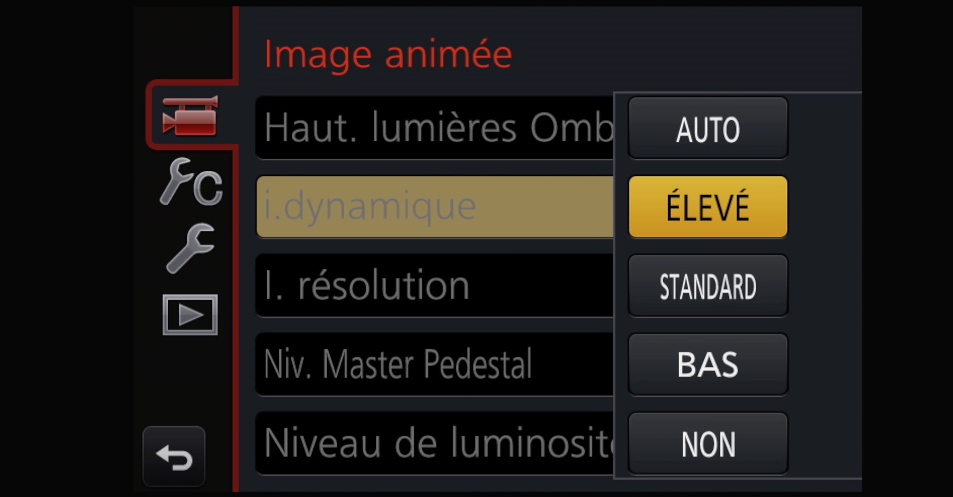 Régler correctement le mode i-dynamique du boitier GH4.