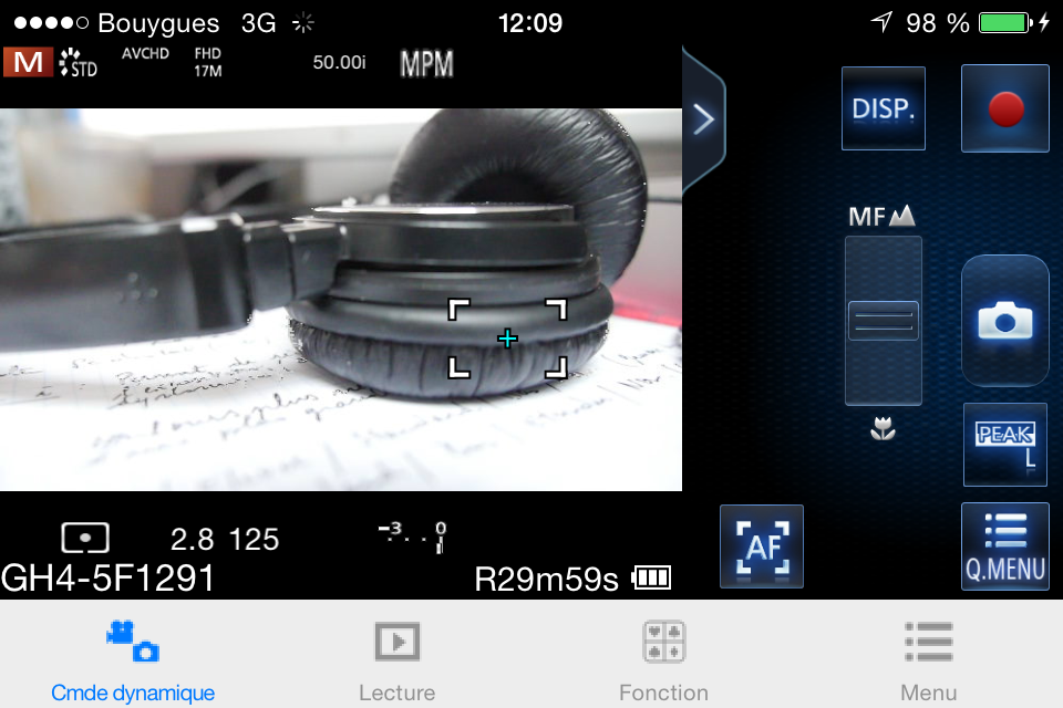 Utilisation du Wifi avec le GH4.