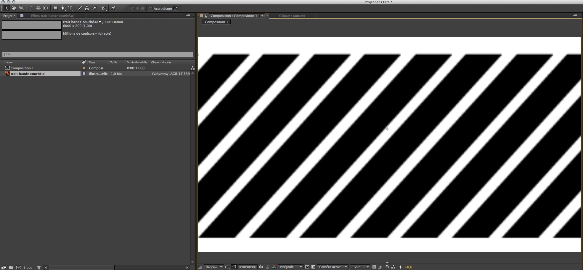 Vecteur importé et agrandi dans une composition After Effects, l'image est pixilisée