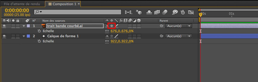 Fonction pixiliser en continu d'After Effects.
