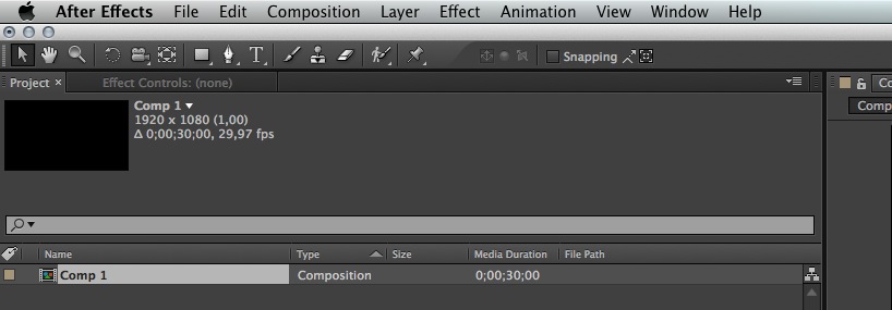 After Effects sera en anglais.
