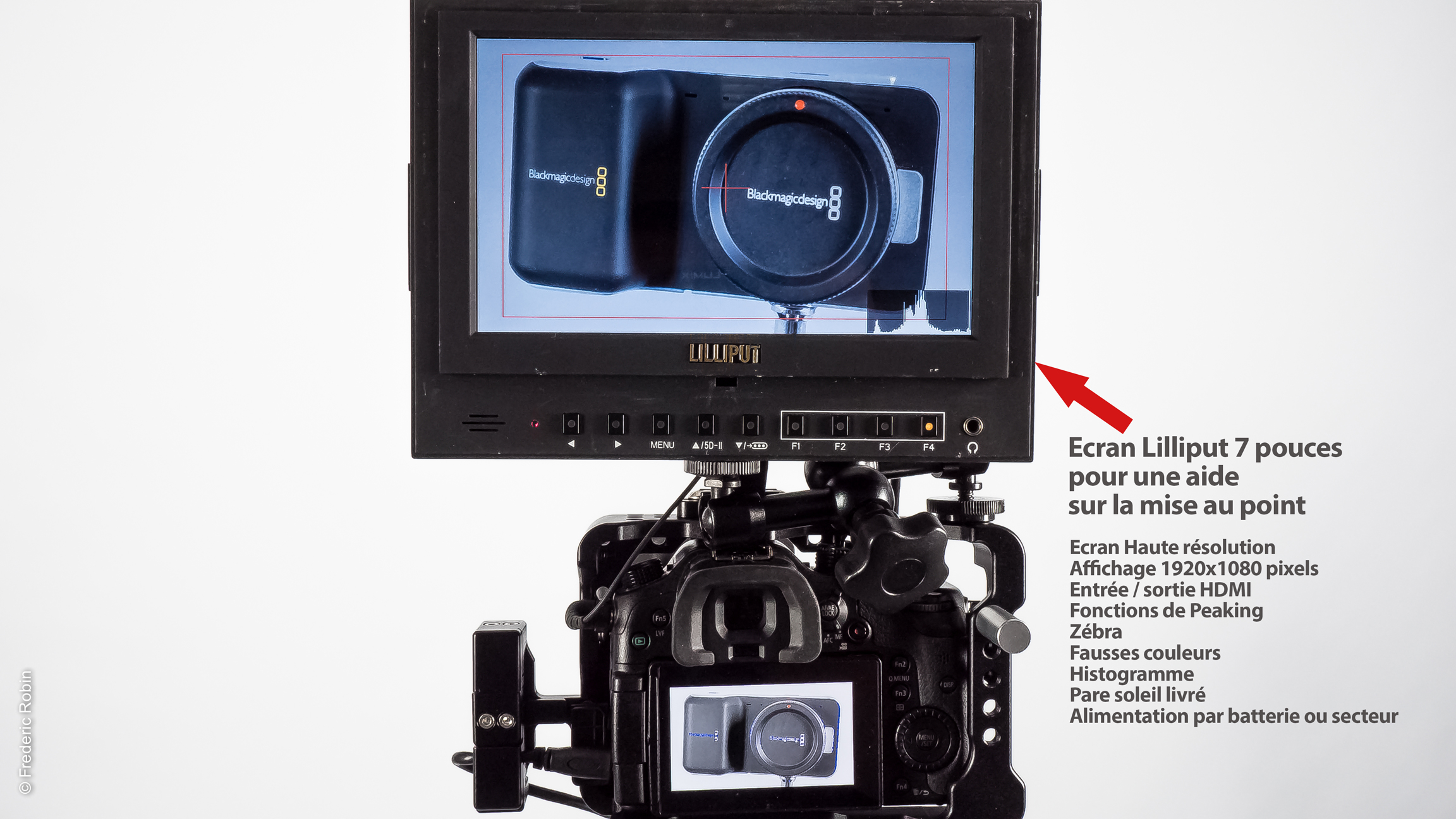 Ecran Lilliput 7 pouces non fourni...