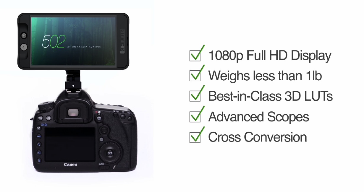 Caractéristiques Moniteur SmallHD : 502