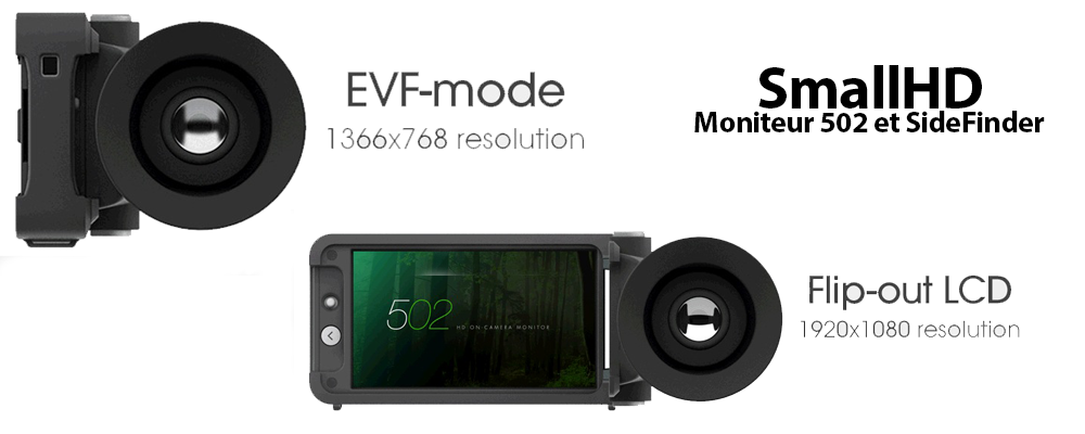 Le couple SmallHD avec le moniteur 502 et le SideFinder.