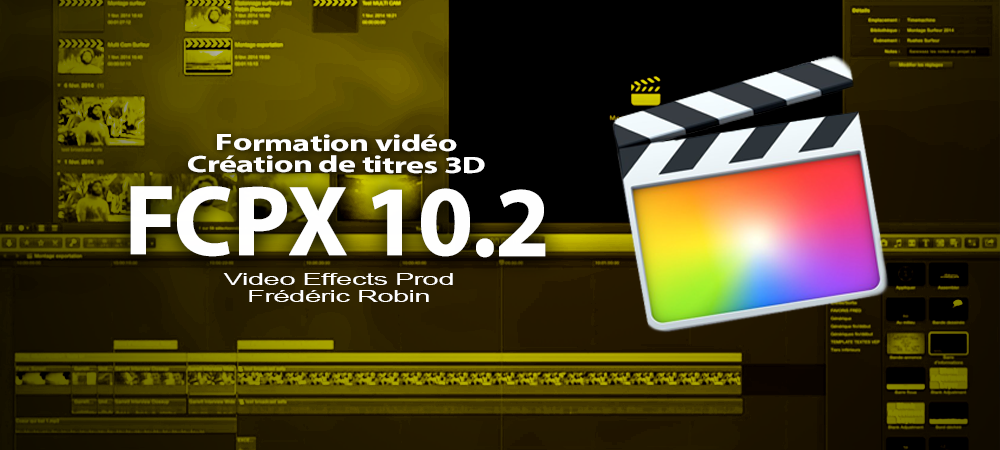FCPX 10.2 : Création de titres 3D
