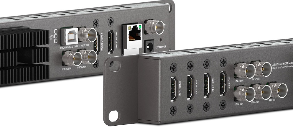 Connectique mélangeur Atem Télévision Studio