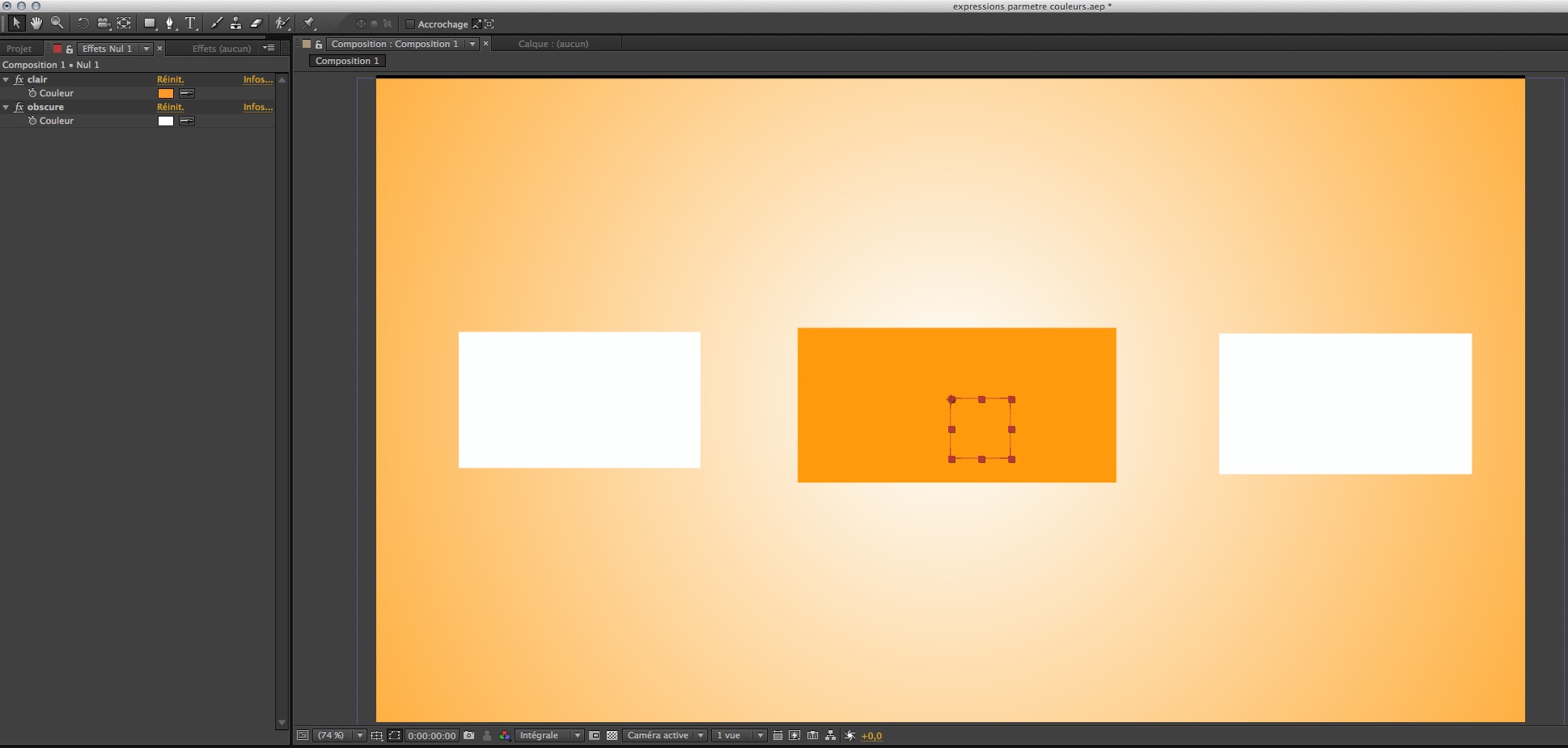 Option d'expressions : le paramètre couleurs.