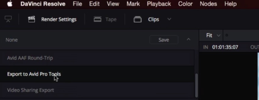 Exporter un AAF pour un mixage avec Pro Tools.