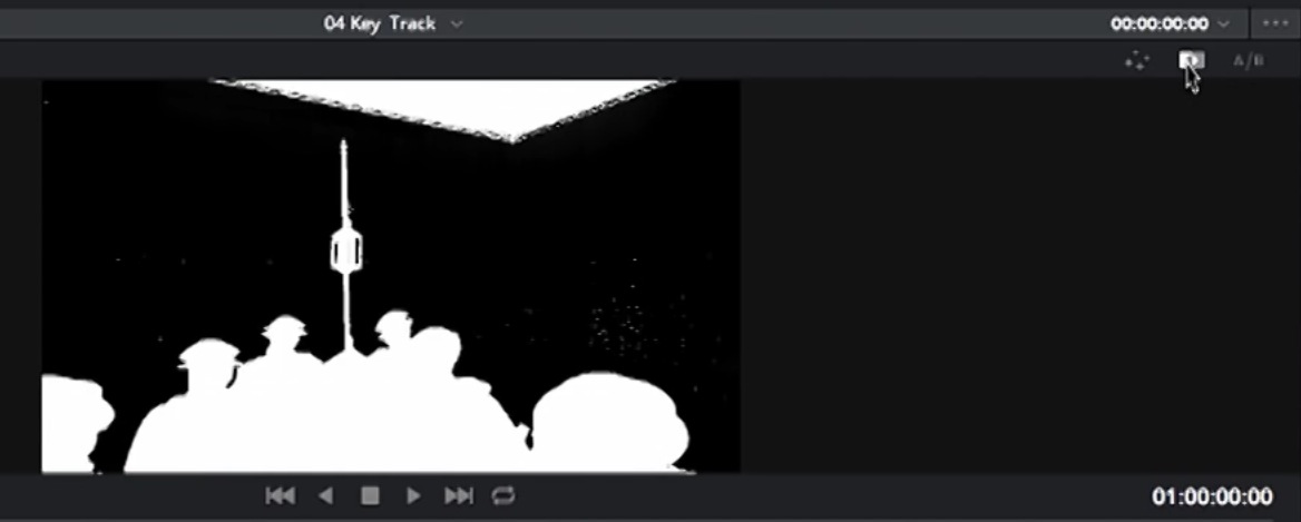 Affichage de la découpe du Chroma Key avec DaVinci Resolve 12.