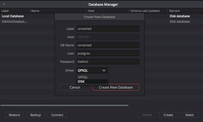 Créer une base de donnée externe.