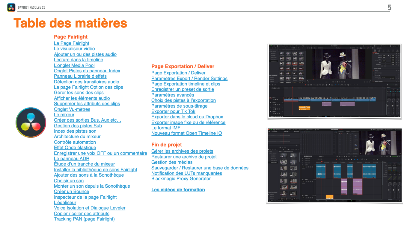 DAVINCI RESOLVE 20 : Se former à la Page Montage
