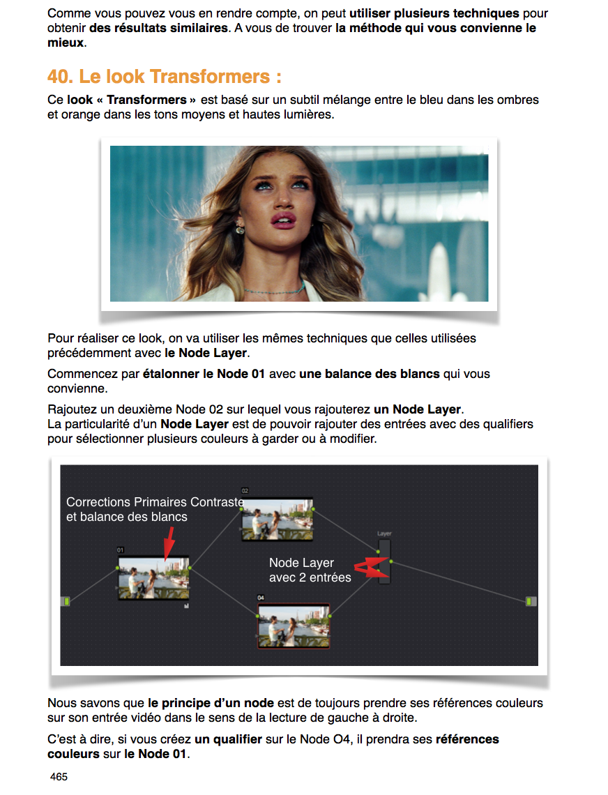 Exemples de look obtenus avec DaVinci Resolve