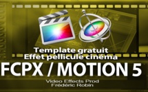 Free template FCPX / MOTION 5 : effet cinéma perforations pellicule.