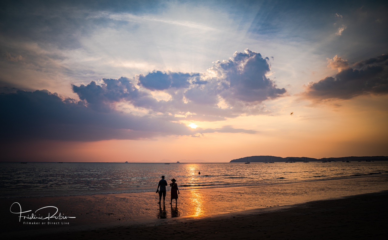Plage de AO NANG coucher de soleil Plage de AO NANG coucher de soleil