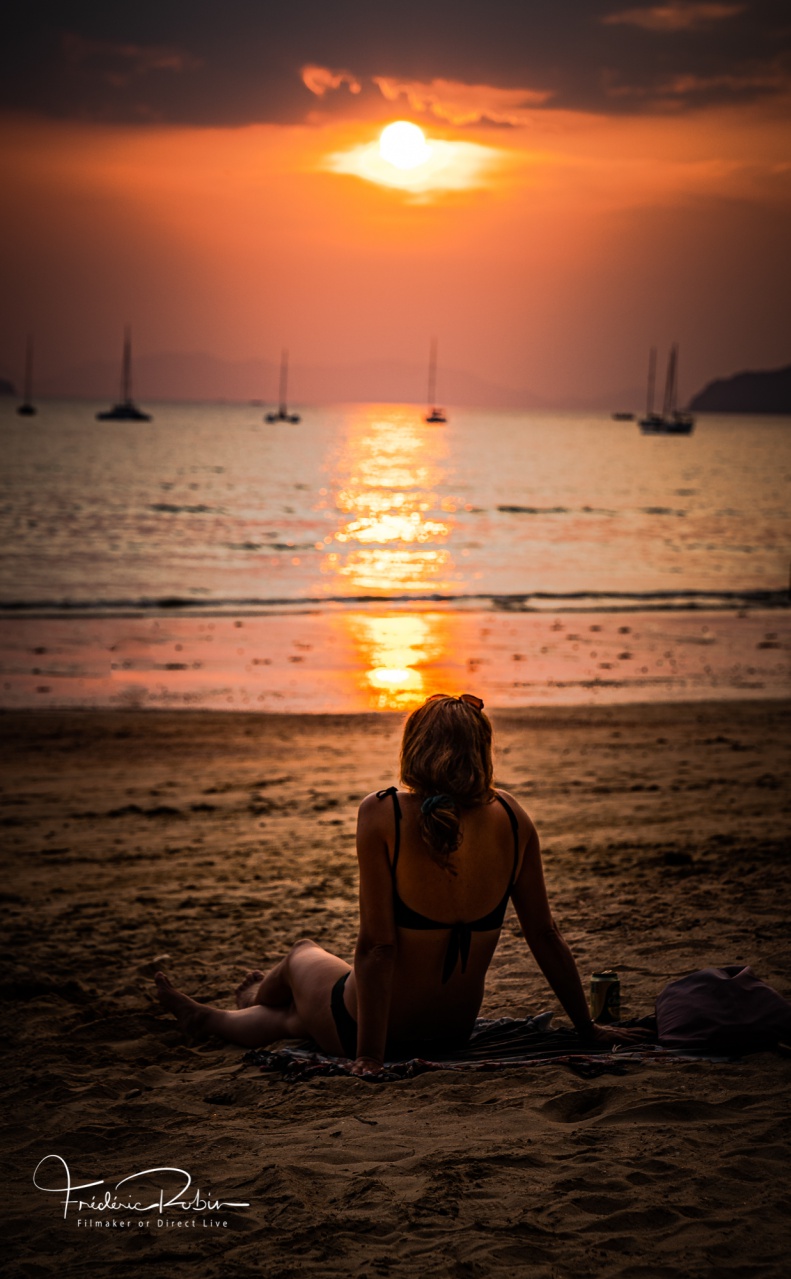 Plage de AO NANG coucher de soleil Plage de AO NANG coucher de soleil